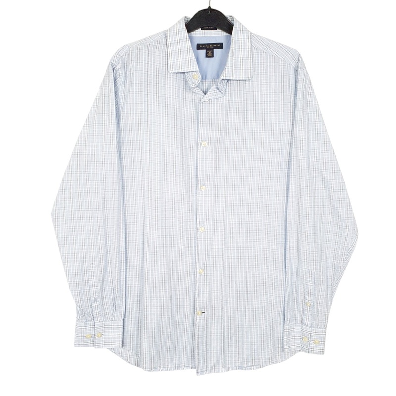 Banana Republic Long Sleeve Regular Fit Check Cotton Shirt Mens M