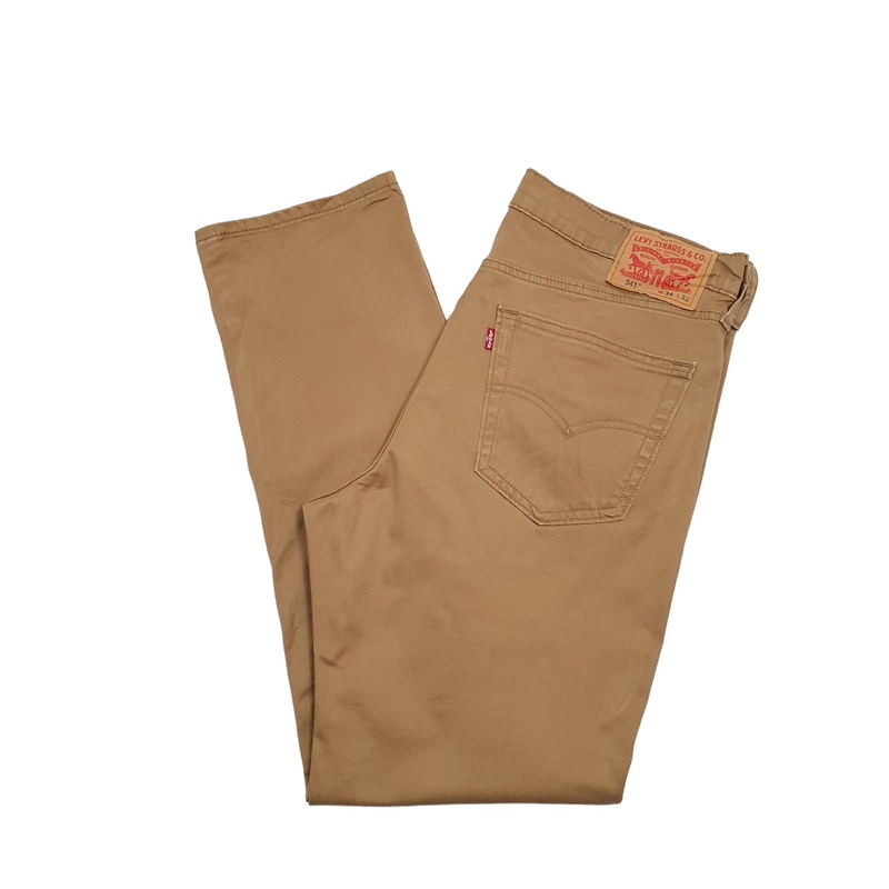 Mens Levis 541 Tapered Brown Chino Trousers W34 L30