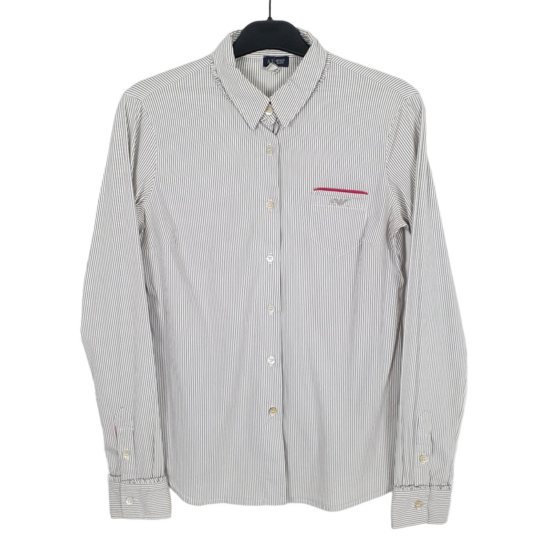 Armani Long Sleeve Regular Fit Striped Shirt