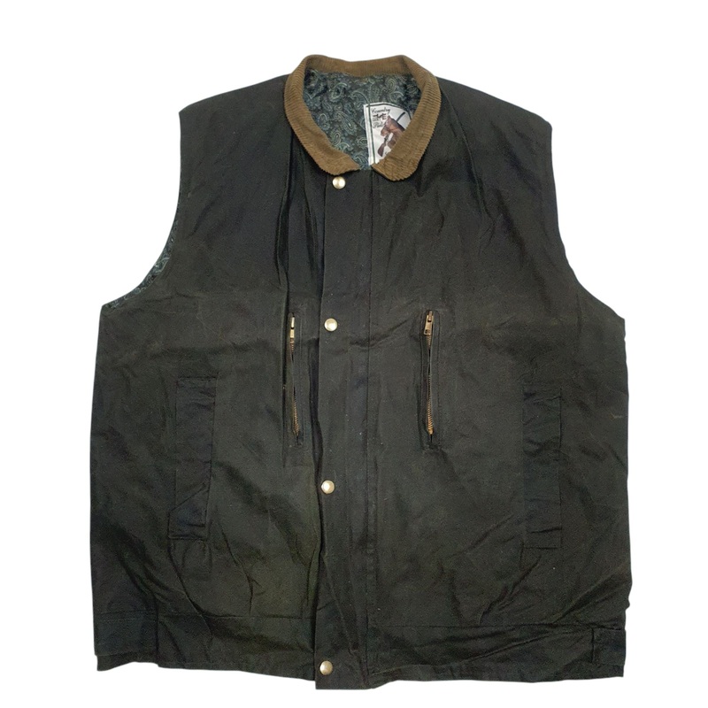 Country Stile Gilet Wax Jacket Coat Mens L