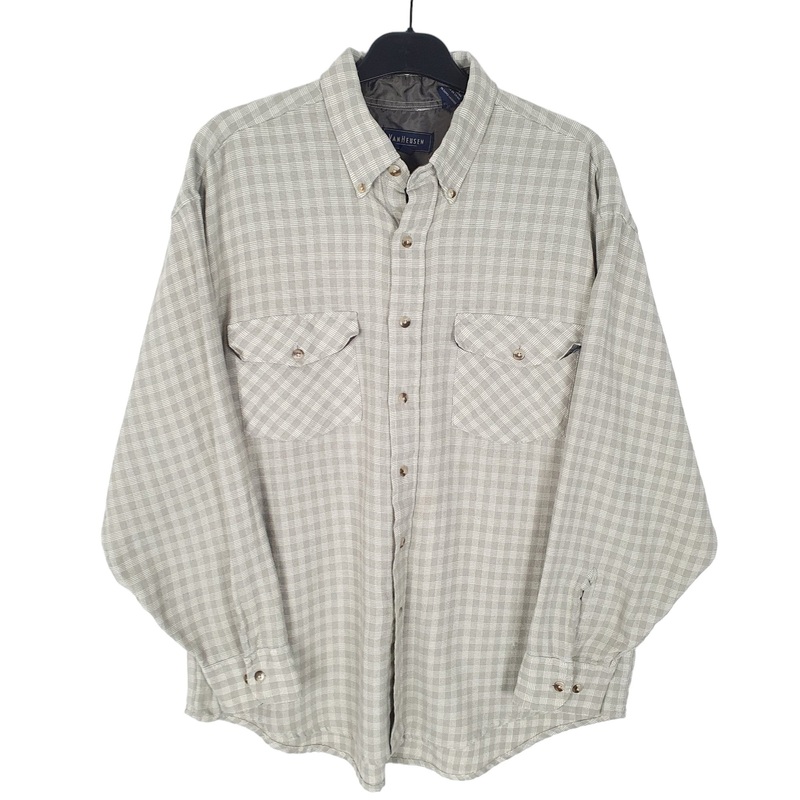 Van Huesen Flannel Shacket Long Sleeve Regular Fit Check Polyester Shirt