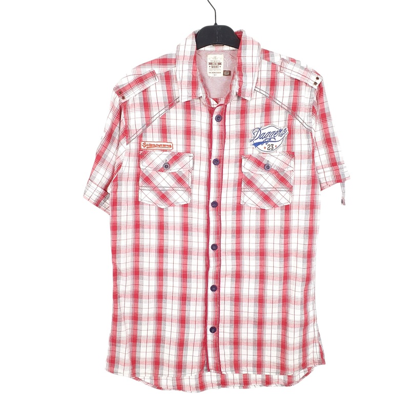 Urban Behaviour Daggers 23 Short Sleeve Regular Fit Check Cotton Shirt Mens S