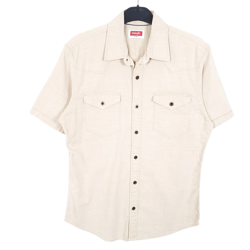 Wrangler Western Short Sleeve Regular Fit Cotton Shirt Mens S