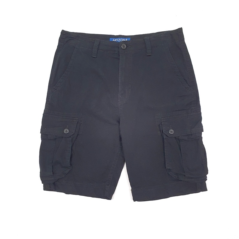 Arizona Jeans Combat Black Cargo Workwear Shorts W34