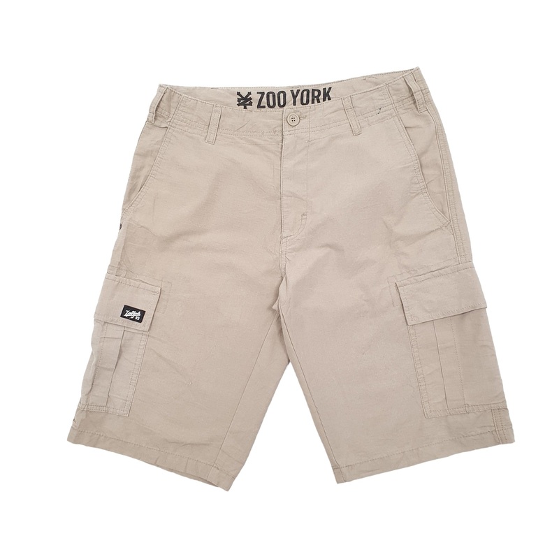 Zoo York Skating Combat Beige Cargo Workwear Shorts W32