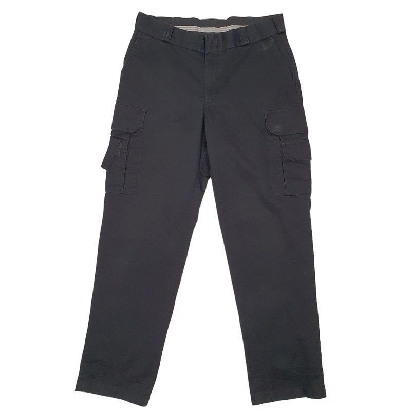 Mens Aspen Mills Combat Pants Black Cargo Cotton Trousers W34 L33
