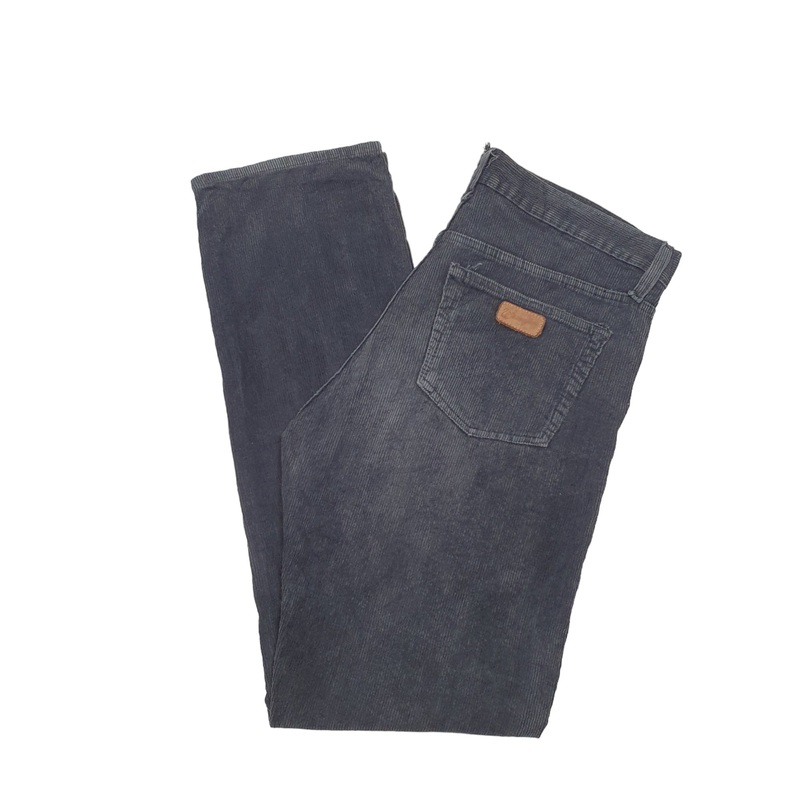 Mens Wrangler Navy Corduroy Cotton  Trousers W31 L33