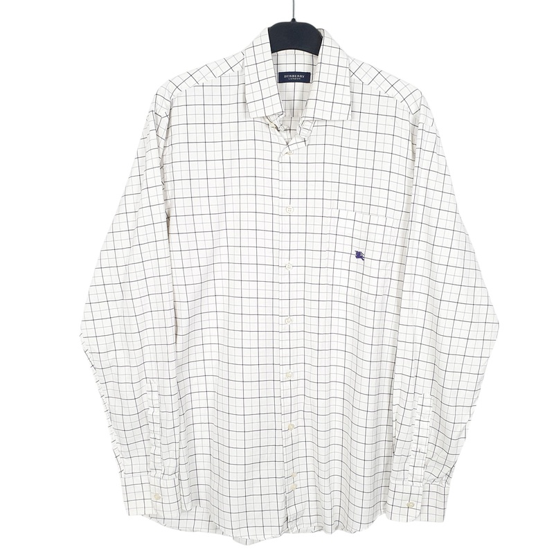 Burberry London Long Sleeve Regular Fit Cotton Shirt Mens M