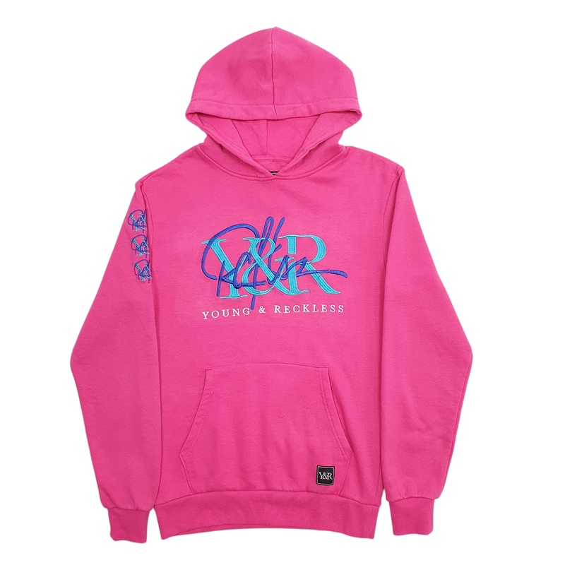 Y&R Young & Reckless Hoodie Cotton Blend Sweatshirt Jumper Womens S