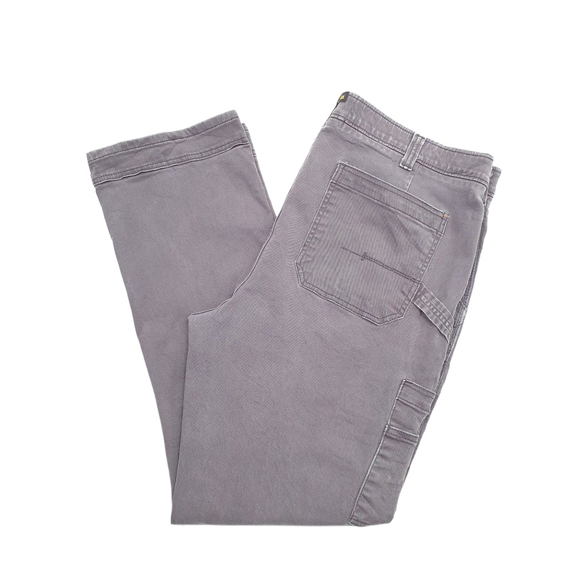 Mens Ariat Grey Carpenter Cotton Trousers W40 L32