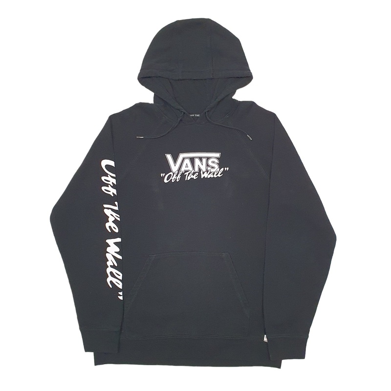 Vans Spellout Hoodie Cotton Sweatshirt Jumper L