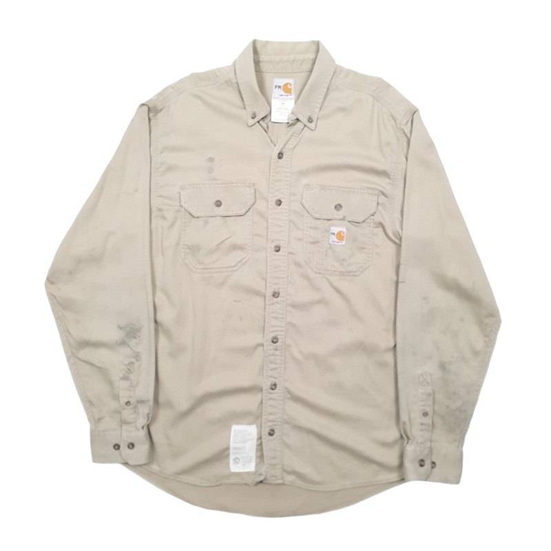 Carhartt Fire Resistant Long Sleeve Regular Fit Cotton Shirt M
