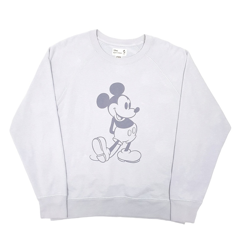 Uniqlo Disney Mickey Mouse Stands Crewneck Cotton Sweatshirt Jumper L