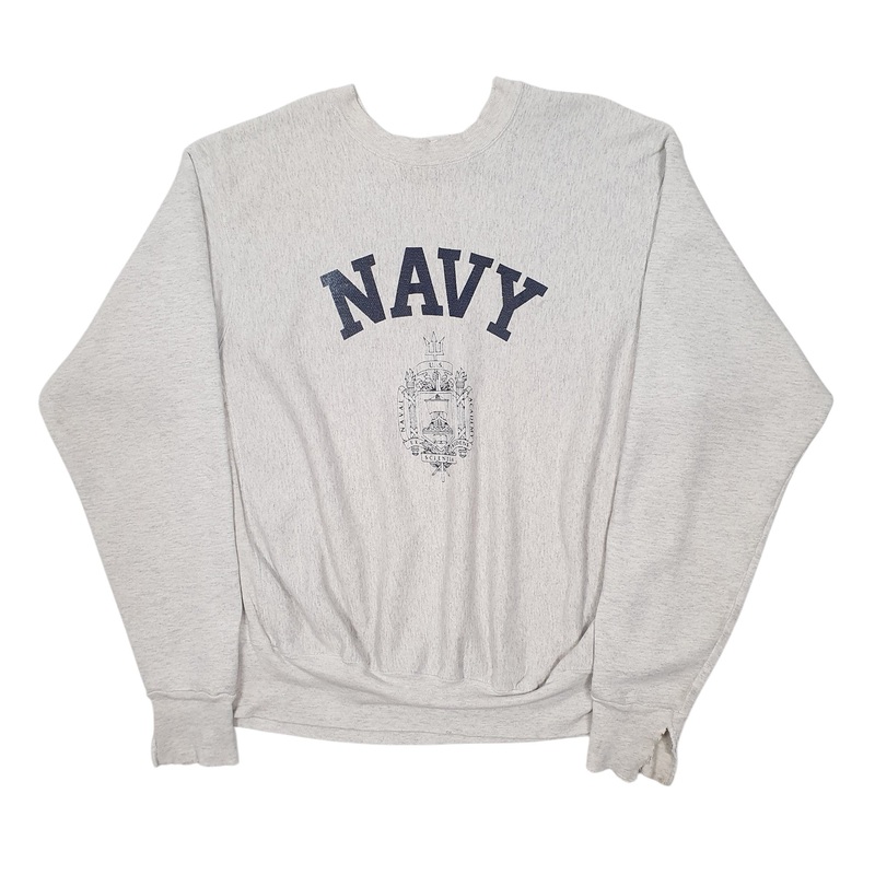US Naval Academy Store Vintage 90s Crewneck Cotton Blend Sweatshirt Jumper Mens XL