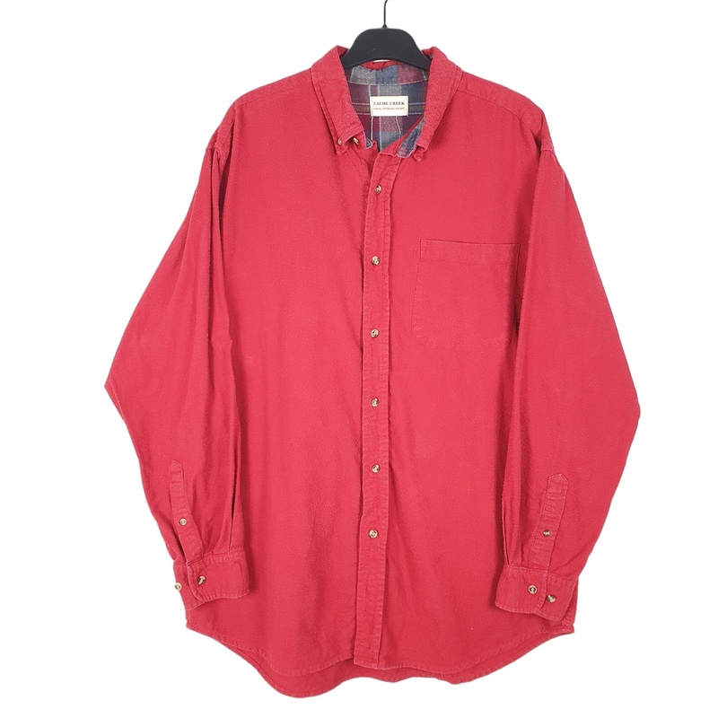 Cache Creek Chamois Overshirt Shacket Long Sleeve Regular Fit Cotton Shirt L