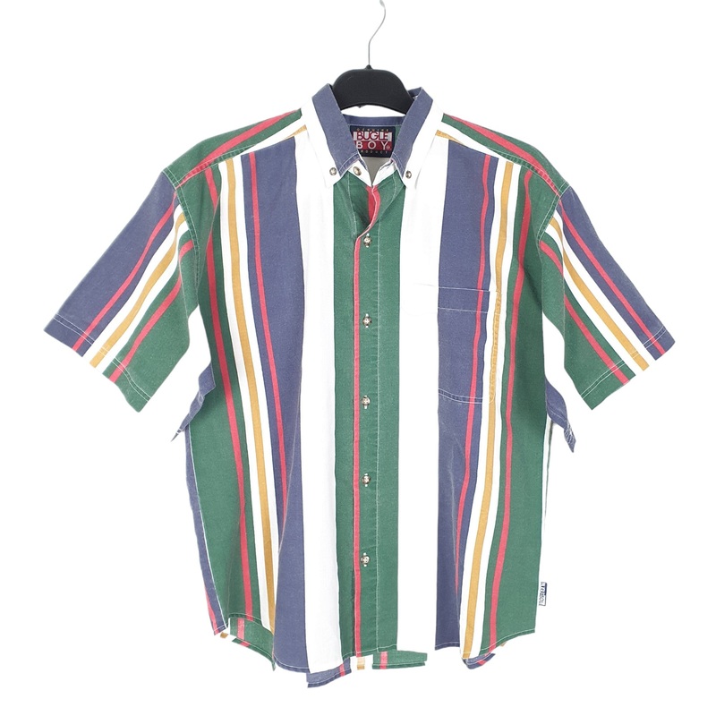 Bugle Boy Short Sleeve Regular Fit Striped Cotton Shirt S