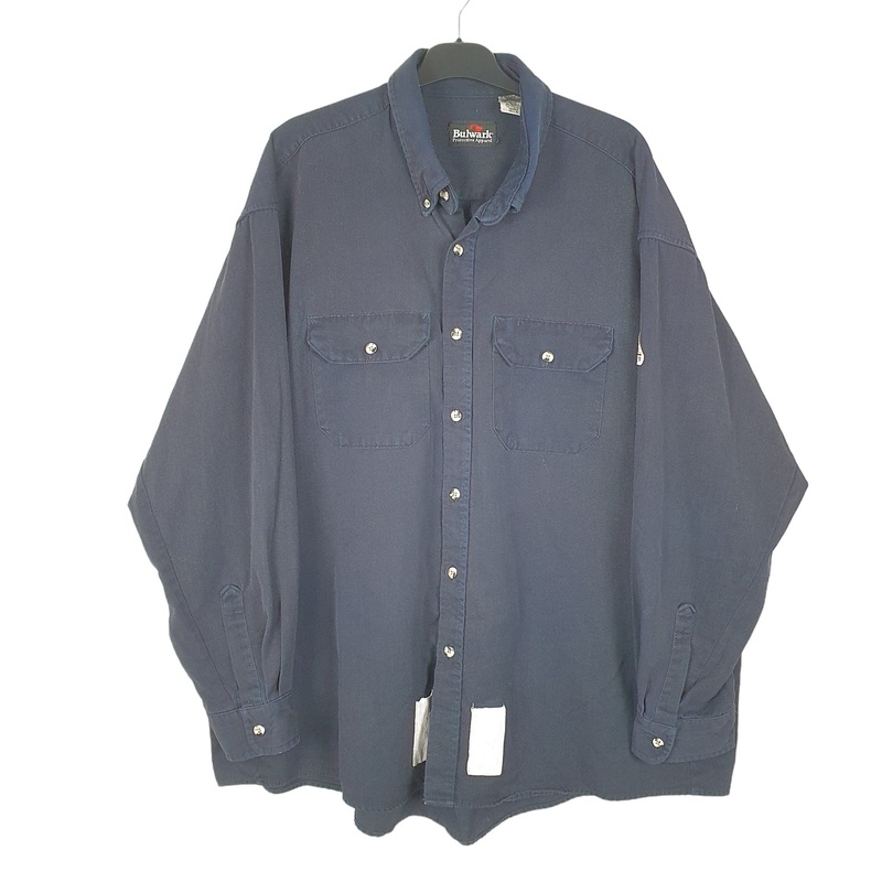 Bulwark Flame Resistant Workwear Long Sleeve Regular Fit Cotton Shirt XXL