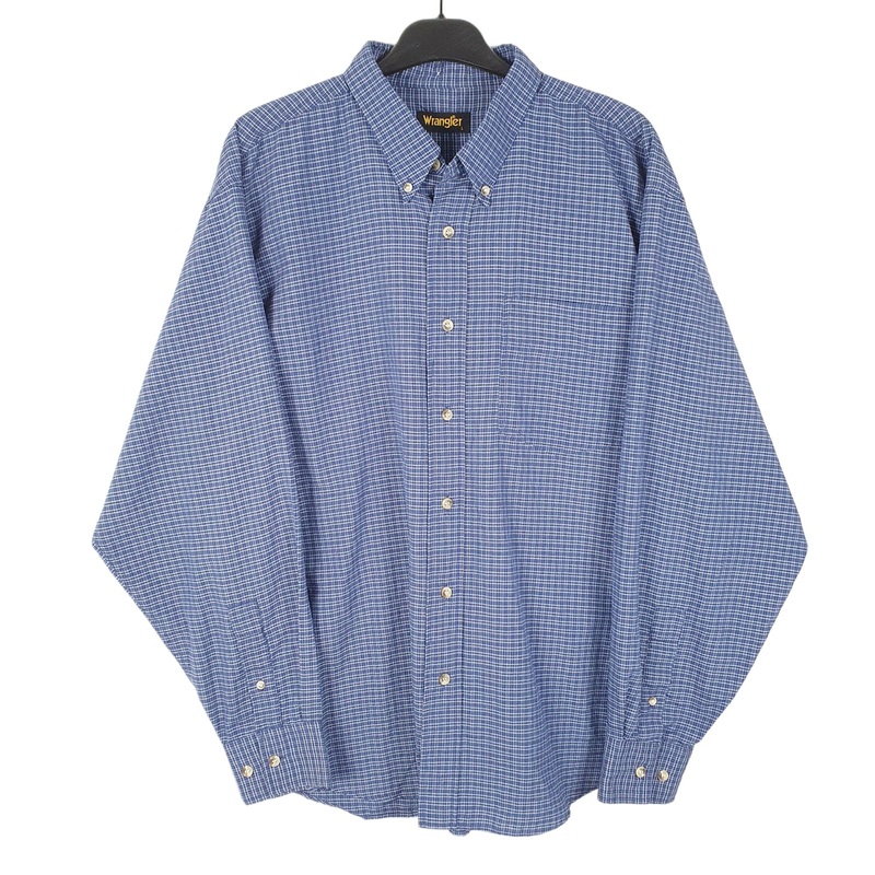 Wrangler Long Sleeve Regular Fit Check Cotton Shirt L