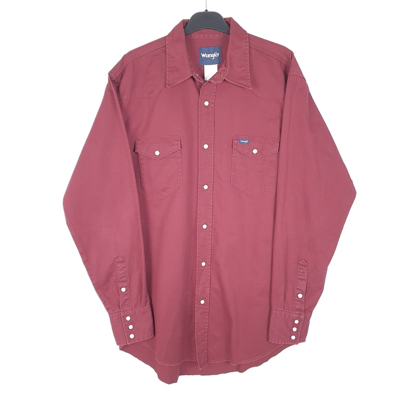 Wrangler Western Tall Long Sleeve Regular Fit Cotton Shirt L