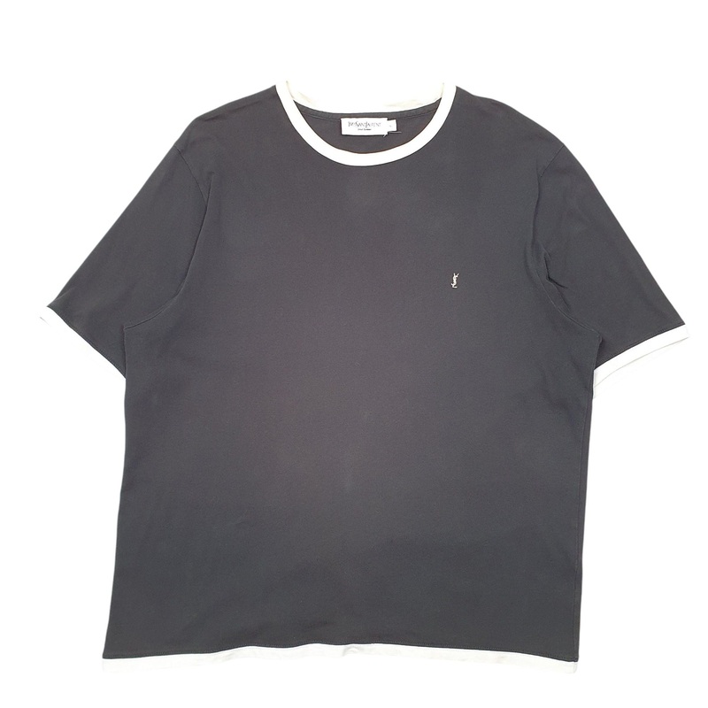 Yves Saint Laurent Ringer Short Sleeve Cotton T Shirt Mens XL